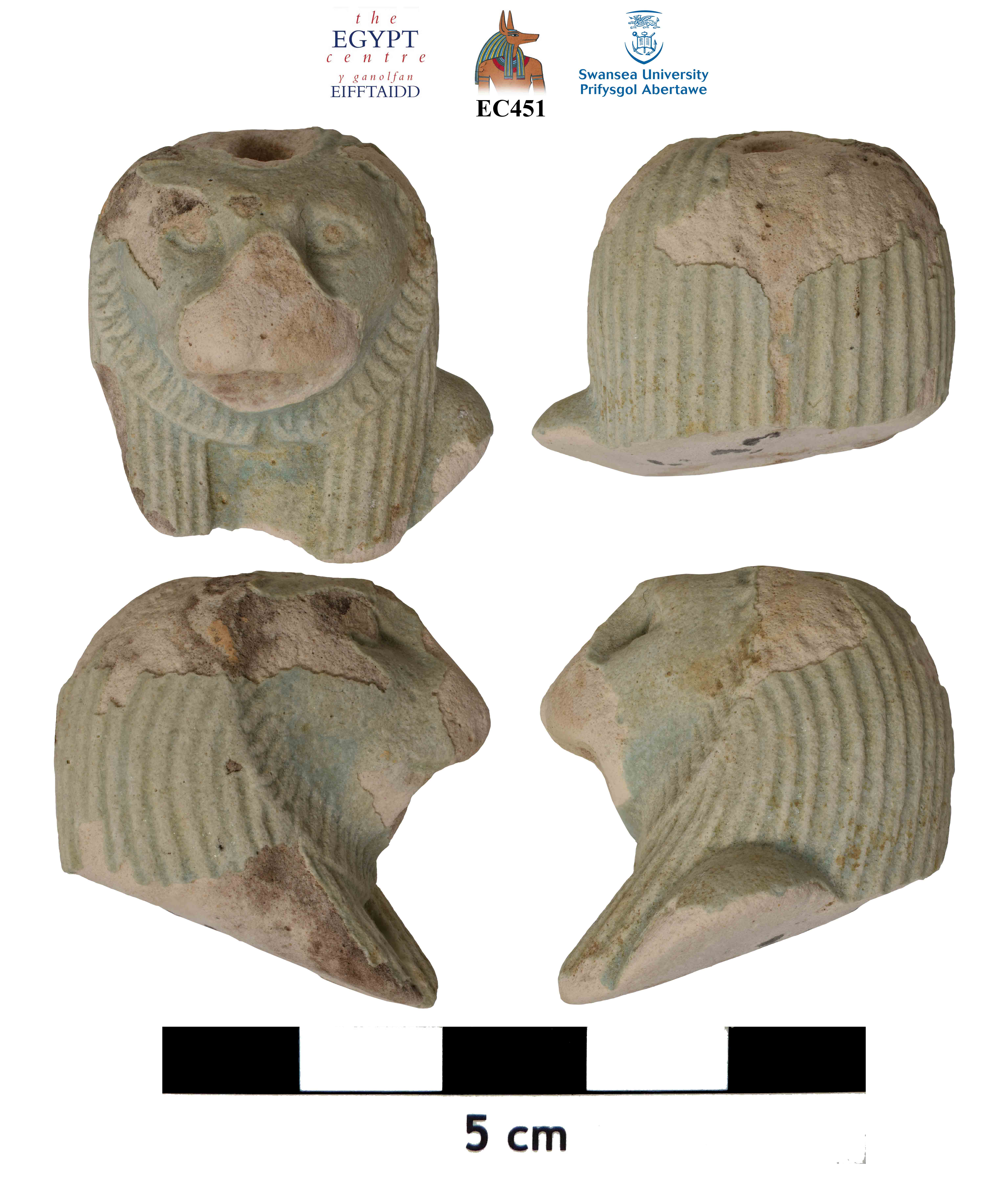 Image for: Faience lion head